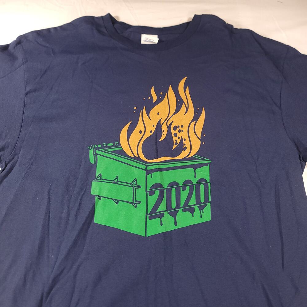 Delta 2020 Graphic Short Sleeve Crew Neck Casual T Shirt Mens Size L Blue